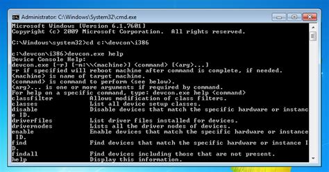 devocn|Device Console (DevCon.exe) Commands .